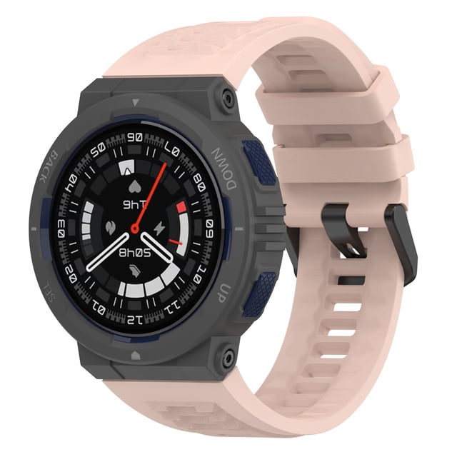 Hearth & Gear Silicone Sports Sweat Proof Solid Color Watch Band With Convenient Adjustment And Wide Compatibility Compatible With Smartwatch Features: Large Face Digital for Men Automatic Watch