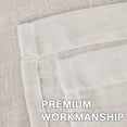 thumbnail image 4 of Cortinas de lino Paneles de cortina de mezcla de lino natural para sala de estar/cortinas transparentes de lino que reducen la luz 84 pulgadas de largo Juego de 2 paneles Paneles de ventana con ojales de níquel, NaturalNatural52"W x 108"L, 4 of 5