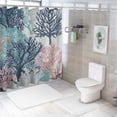 thumbnail image 7 of Orinice Beach Shower Curtain for Bathroom Nautical Coastal Shower Curtain Coral Bath Curtain Ocean Waterproof Fabric Shower Curtains for Bathroom with 12 White Plastic Hooks,  36x72, 7 of 7