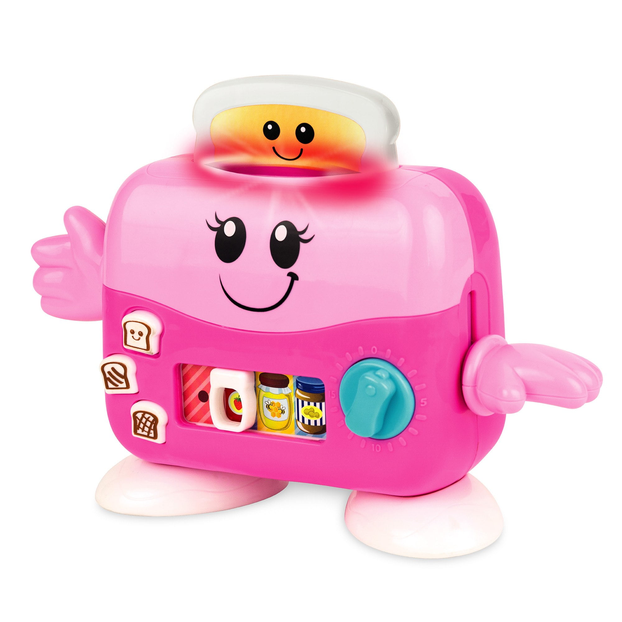 Winfun: Mycook Master - Toast 'N Fun Tea Set - Pink - Lights & Sounds, Tea Pot, Pop-Up Toaster, Food Accessories & Cups, Toddlers & Kids Ages 18mo+