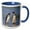 Blue/White, variant on 3drose, Magellanic Penguins Rest Together on the Beach - Sa09 Hro0010 - Hugh Rose, 11oz Two-tone Yellow Mug