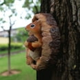 thumbnail image 7 of Huepoe Squirrel Tree Face Ornament - Weatherproof Resin Garden Decor, Outdoor Yard Art, Fairy Garden Accent, Easy to Hang Wall Sculpture (3.62" L x 1.97" W x 4.13" H), 7 of 7
