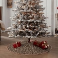 thumbnail image 4 of Balery Brown Leopard Printed Christmas Tree Skirt , Merry Christmas Party Christmas Tree Decoration,Adjustable Tree Skirt-30", 4 of 6