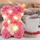 thumbnail image 3 of Oso artificial Rosa BLESIY Flor Rosa para Navidad Día de San Valentín Cumpleaños Niñas Mujeres novia rosa oso, 3 of 6