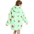 thumbnail image 3 of Wehilion 6-12YR Oversized Sweatshirt Hooded Blanket Sherpa Hoodie for Girls Boy Wearable Blanket Hoodie for Kids, 3 of 6