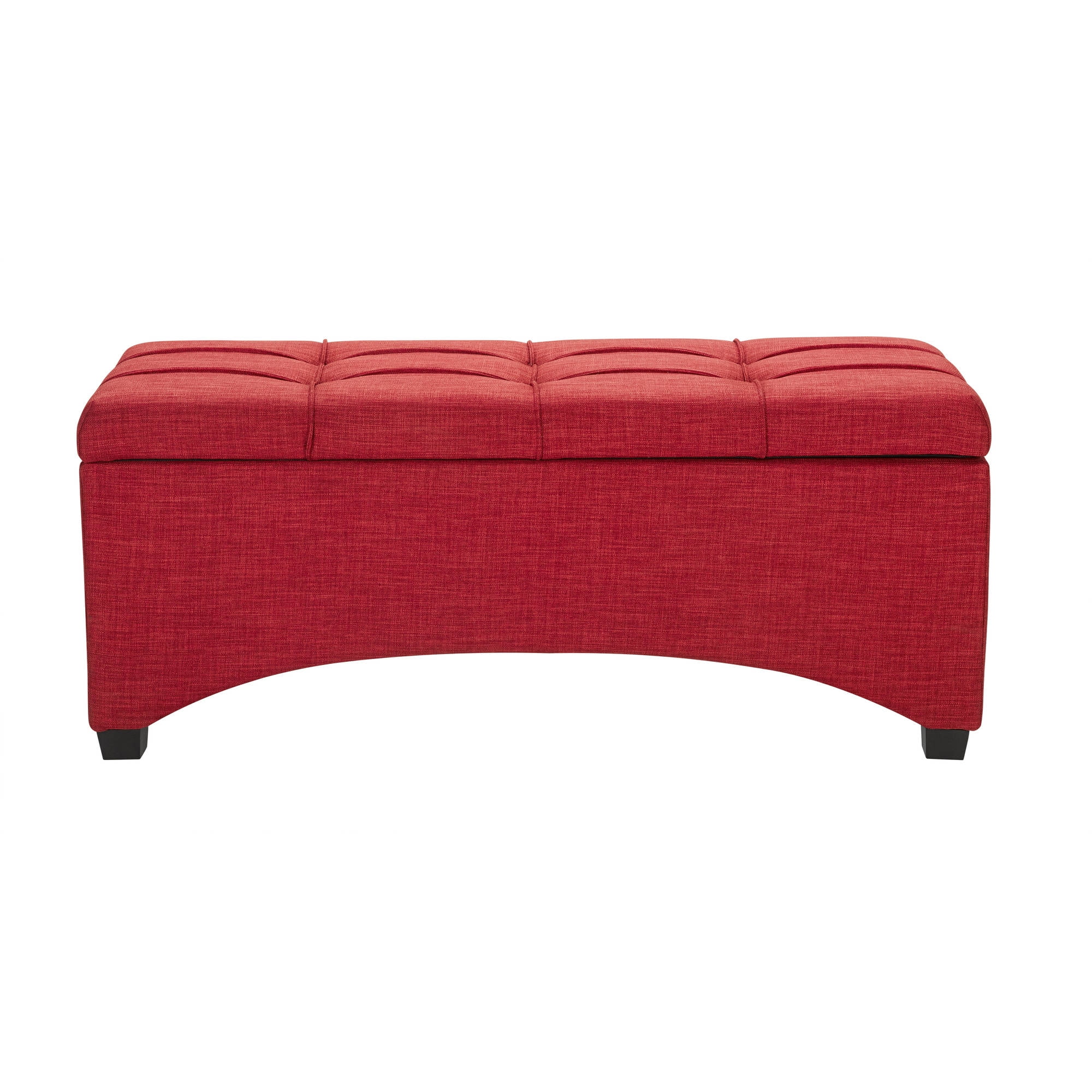 Better Homes And Gardens Pintucked Storage Bench Red Walmart Com Walmart Com