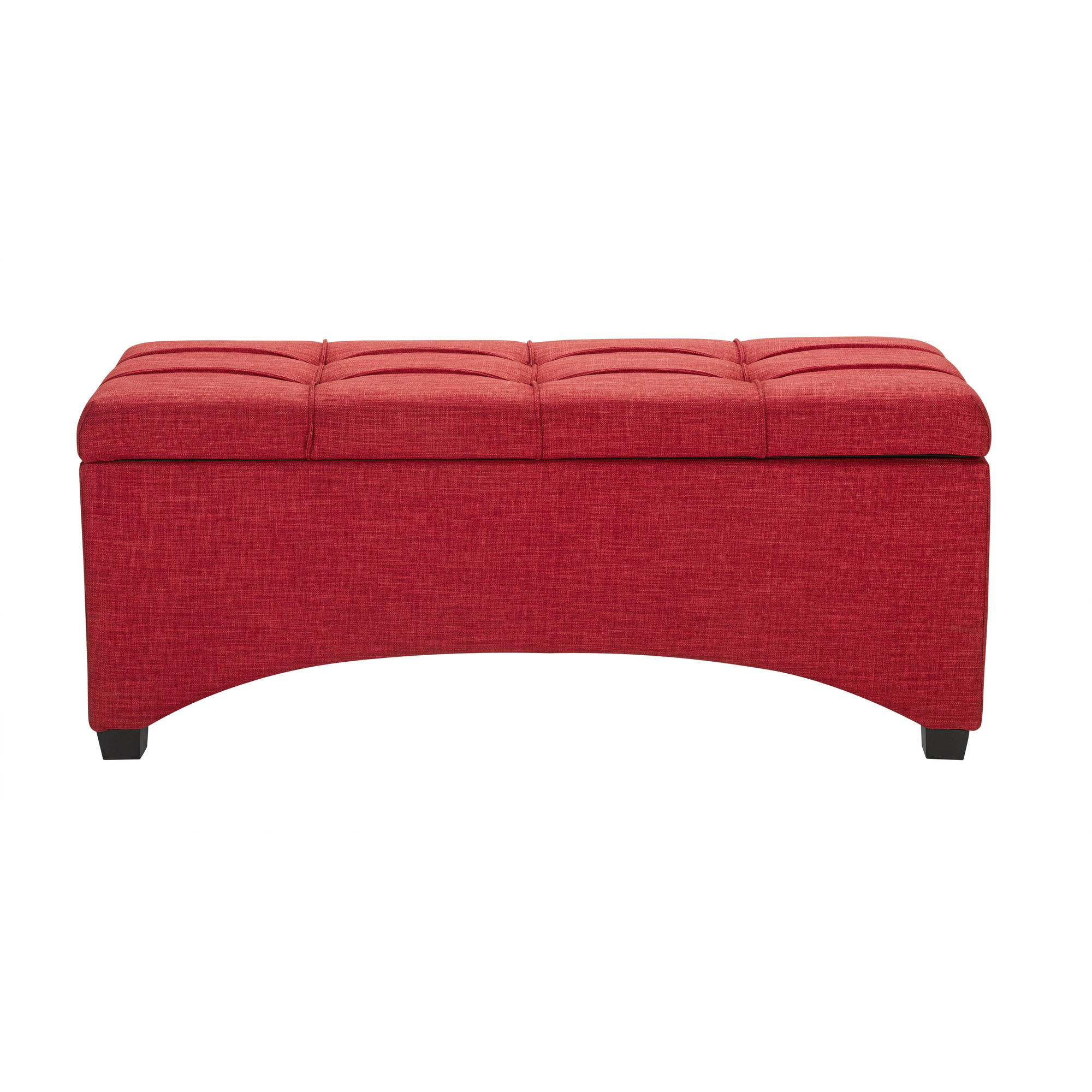 Better Homes & Gardens Pintucked Storage Bench, Red - image 3 of 5