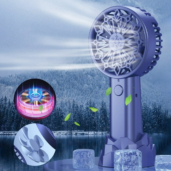 SuoKom Strong Wind Portable Fan, Handheld Fan, 3 Speed Personal Small with Base Desk Fan, Lightweight Makeup Usb Rechargeable Fan for Indoor Outdoor