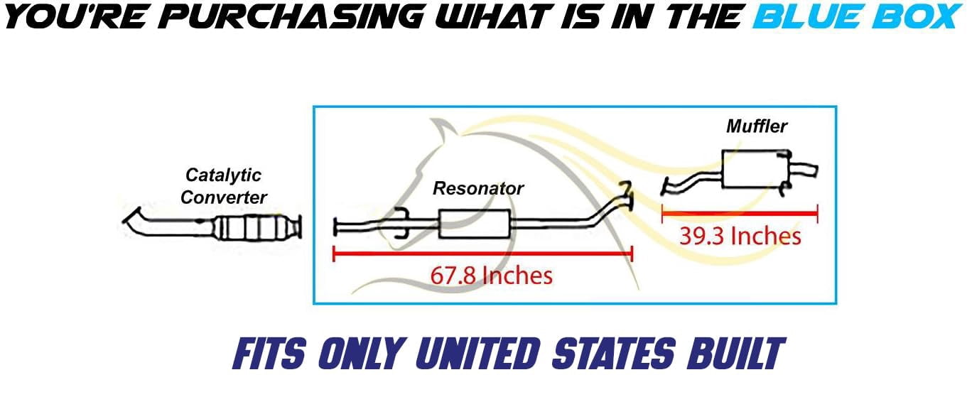 Northeastern Exhaust Resonator & Muffler Kit Fits 2007-2009 Honda CR-V 2.4L - Direct Fit | Stainless Steel Exhaust System Kit
