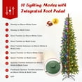 thumbnail image 4 of Patiojoy 7.5 ft Full Artificial Christmas Tree Pre-lit Christmas Tree w/Warm White & Multi-color LED Lights Foldable Metal Stand, 4 of 10