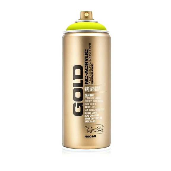 Montana Cans GOLD Spray Paint, 400ml, Fluorescent, Flash Yellow