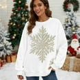 thumbnail image 2 of Enjoytime Christmas Womens Oversized Sweatshirt Vintage Printed Crewneck Long Sleeve Tops Casual Comfy Plus Size Fall Fashion Clothing White XXXL, 2 of 7