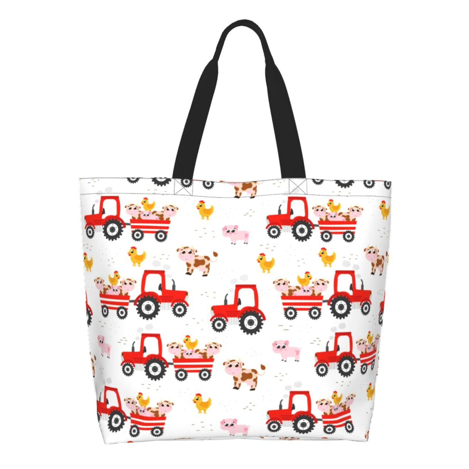 Bolsa De Lona Reutilizable Para Mujer - Estilo étnico, Espaciosa, Ideal Para Compras, Trabajo, Gym O Viajes