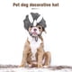 thumbnail image 3 of FELTECHELECTR Sombrero de dinosaurio para perro: diadema ajustable de dinosaurio Triceratops para perro - Accesorio fotográfico para disfraz de mascota para festivales y Halloween, 3 of 6