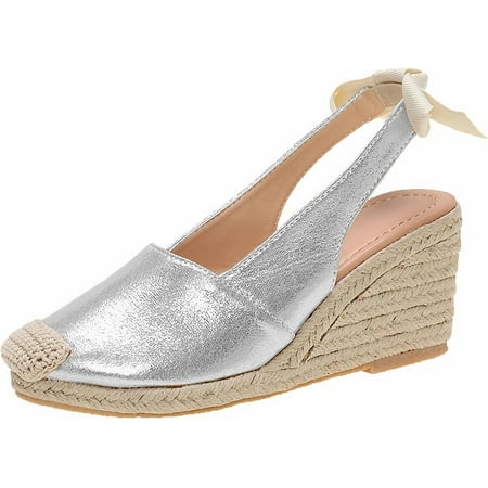 

Espadrilles Wedge for Women Platform Closed Toe Sandals 3 inch