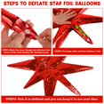 thumbnail image 3 of Balloon Warbin Red Star, 8 unidades, papel de aluminio, 69/56 cm, fiesta, 3 of 7