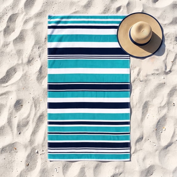 Quick Dry Beach Towel, Sand Resistant Microfiber Towel, Lightweight Absorbent Pool Towel for Travel, Swimming, and Summer Vacation