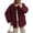 Wine Red, variant on Cuteduck Women's Sherpa Jacket Warm Winter Casual Plush Lamb Coat S-2XL