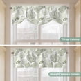 thumbnail image 4 of Coastal Sage Green Tie Up Valance Curtains for Windows, Kitchen Curtains Window Shades, Ocean Coral Starfish Shell Modern Light Filtering Roman Curtain Valances for Bedroom/Bathroom/Cafe 54"x18", 4 of 9