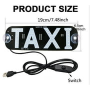 Renxiaooo Lighted LED Sign For USB Plug LED Light Sign For Car Windshield Taxi Sign Light Windshield Sticker Cab Indicator Light Taxi U 9005