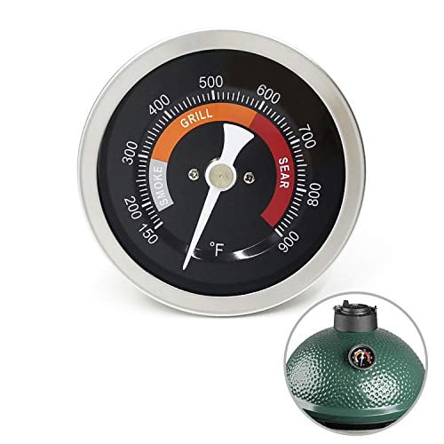 GriAddict 2In Grill Temperature Gauge for Replacement Big Green Egg Accessories Hermetically Sealed and Maintain Precise Cooking Temperatures Char-Griller and Other Grills IP67 Waterproof Body