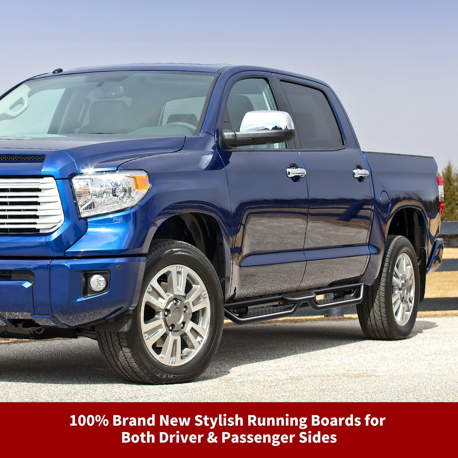 Running Boards for 2007-2021 Toyota Tundra CrewMax Cab Drop Side Step Nerf Bars