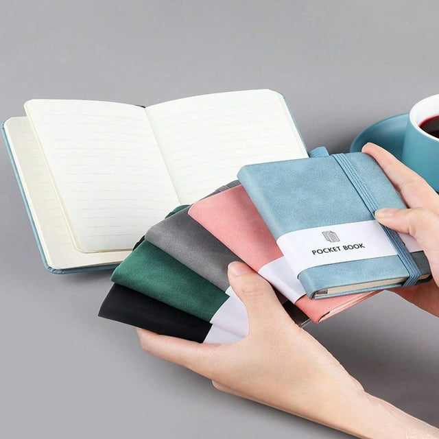 LNGOOR 1pc Pocket Notebook Journals Small Notepad Notebooks For Note Taking A7 Mini Note Pads With Pen Holder