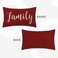 thumbnail image 5 of Sister Gift Inspirational Pillow Covers Set of 2 12x20 Inch Red Cotton Linen Lumbar Throw Pillow Cases with Blessed Family Words for Sofa Home Decor Show Love and Appreciation, 5 of 5