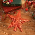 thumbnail image 6 of Cinvoph Glittered Sequin Christmas Star Tree Topper Christmas Decorative Holiday Treetop Shatterproof Star Ornament for Holiday Christmas Tree Decoration 5.7" Red, 6 of 6