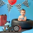 thumbnail image 6 of OSNIE Race Car Two Letter Sign Wooden Table Centerpiece Lets Go Racing Checkered Theme 2nd Party Supplies Decoration Milestone Cake Smash Photo Props for Kids Boys Two Years Old Birthday, 6 of 7