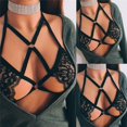 thumbnail image 1 of mujeres sexy lencería suave halter transparente arnés sujetador hueco encaje sujetador topspangjing, 1 of 4