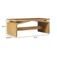 thumbnail image 5 of Walker Edison Modern Easy Assembly Split-Top Coffee Table, Heritage Oak, 5 of 16