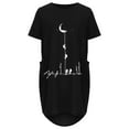thumbnail image 4 of Robes d'Été pour Femmes Manches Courtes Décontractées T-Shirts Robe Imprimée Col Rond Confortable Longueur Genou avec Poches, 4 of 5