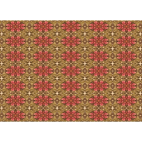 Ahgly Company Machine Washable Indoor Rectangle Transitional Orange Area Rugs, 5' x 7'