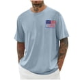 thumbnail image 2 of Tops para hombre, blusas y camisas de cuello redondo y manga corta para hombre, blusas casuales de moda con cuello redondo y estampado para hombre, blusas de poliéster para hombre., 2 of 6