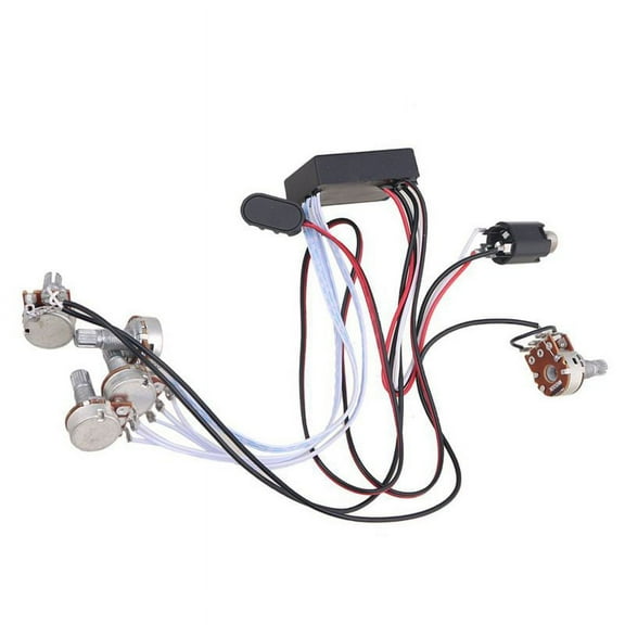 Preamp 3 Band Equalizer EQ Harness Guitar Tone Control System for Active Pickup y22594