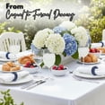 thumbnail image 7 of Set of 12 Handcrafted Napkin Rings - Plastic & Cotton Round Napkin Holders for Dining Table Décor (Navy Blue), 7 of 7