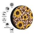 thumbnail image 5 of XMXY Leopard Print Sunflower Spare Tire Cover, Universal Waterproof Cover for Jeep RV Tire Wheel Protection, 16 inch, 5 of 8