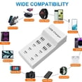 thumbnail image 5 of Yolispa 10-Port USB C Charging Dock, 6 USB-C & 4 USB-A Ports, 50W Multi-Port Charger for iPhone, Samsung, Tablet, 5 of 11