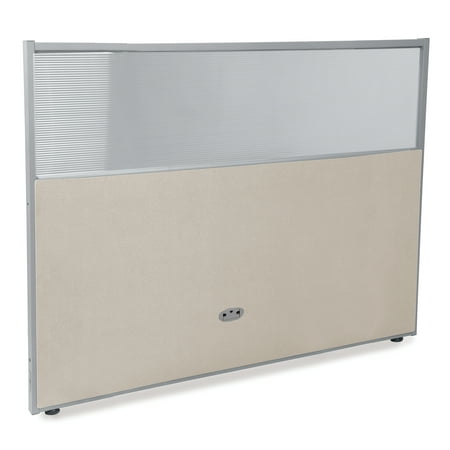 Vinyl Panel with Polycarbonate, Beige with Gray Frame