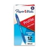 Paper Mate Retractable Profile Ballpoint Pens, Bold Tip, Blue Ink, 12 Count