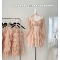 thumbnail image 2 of Vestido de lujo rosa para mujer Y2k Vintage con hombros descubiertos, sin mangas, minivestidos vintage elegantes para fiesta y club, vestidos de una pieza, 2 of 5