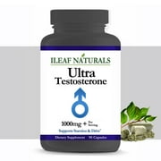 iLEAF NATURALS Testosterone Booster Supplement for Men & Women 1305MG, Tribulus, Longjack, Saw Palmetto, Zinc, Increase Libido, Build Muscle, Enhance Performance, Fat Burner - 90 Veggie Capsules