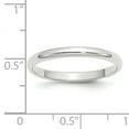thumbnail image 2 of Finest Gold 14K 2.5 mm Half Round Band, White - Size 9, 2 of 7