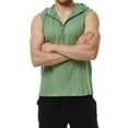 thumbnail image 6 of Biekopu Men's Summer Sleeveless Hoodies,Solid Color Hooded Casual Workout Muscle Button Shirt Tank Tops, 6 of 9