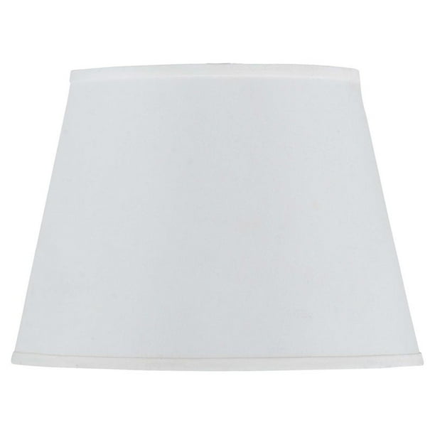 Cal Lighting 14 Round Rolled Trim Durable Hardback Fabric Lamp Shade In White Com Durable Hardback Fabric Lamp Shade, White Linen Drum Lamp Shade Spider Man