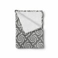 thumbnail image 2 of Abstract Soft Flannel Fleece Throw Blanket, Ocean Cockleshell Animals with Spiraling Shells in Psychedelic Effects, Cozy Plush for Indoor and Outdoor Use, 60" x 80", Pearl Charcoal Grey, by Ambesonne, 2 of 6