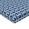 thumbnail image 4 of Ambesonne Ethnic Fitted Sheet, Oriental Chevron Bohemian, Twin XL Size, Pale Azure Blue Indigo, 4 of 5