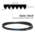 thumbnail image 2 of Unique Bargains 900J6 PJ V-Ribbed Belt 6 Ribs 90' Length, 0.55' Width, EPDM Poly V Belt, 2 of 5