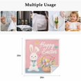 thumbnail image 5 of Happy Easter Cloth Napkins, Cute Bunny Colorful Eggs Spring Flowers Pink Blue Washable and Reusable Dinner Napkins Set of 4, Table Napkin for Kitchen Party Birthday Wedding Hotel Housewarming 20"x20", 5 of 9